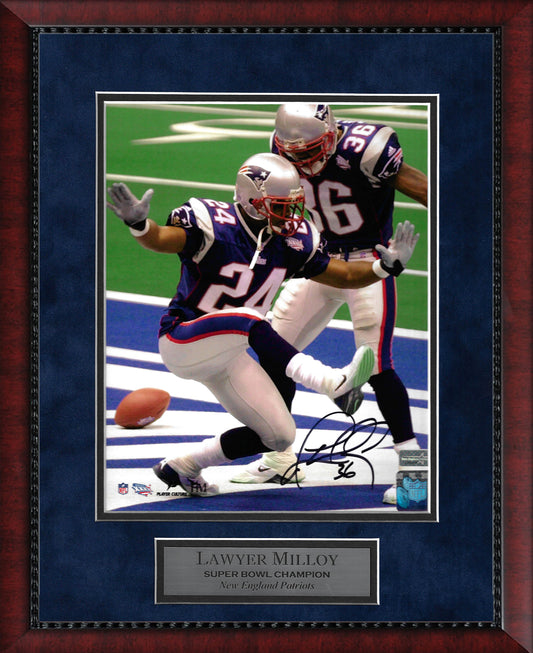 Lawyer Milloy Autograph Photo Celebrate w/ Ty Law 11x14