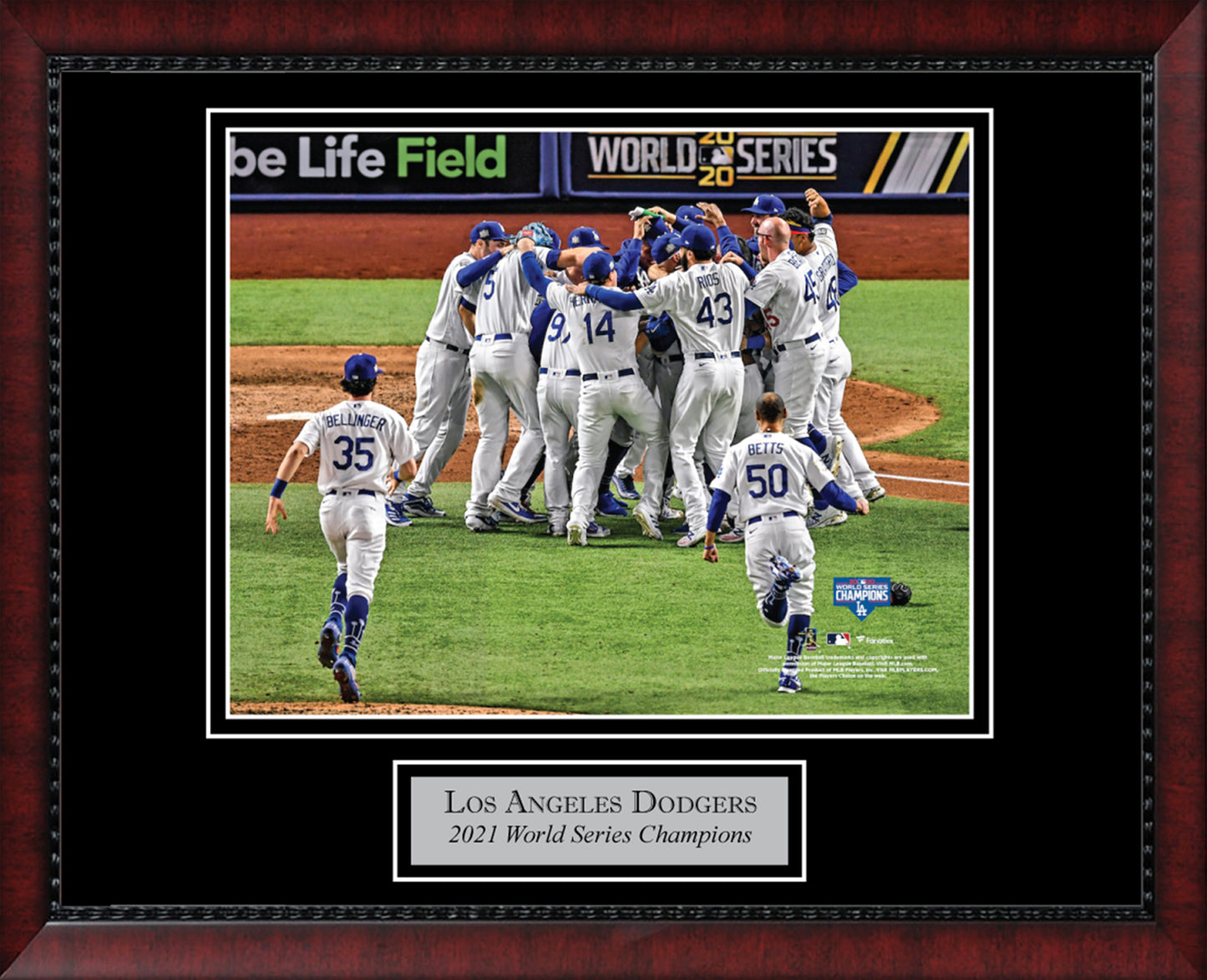 Los Angeles Dodgers Photo Celebrate 2020 World Series Champions 11x14