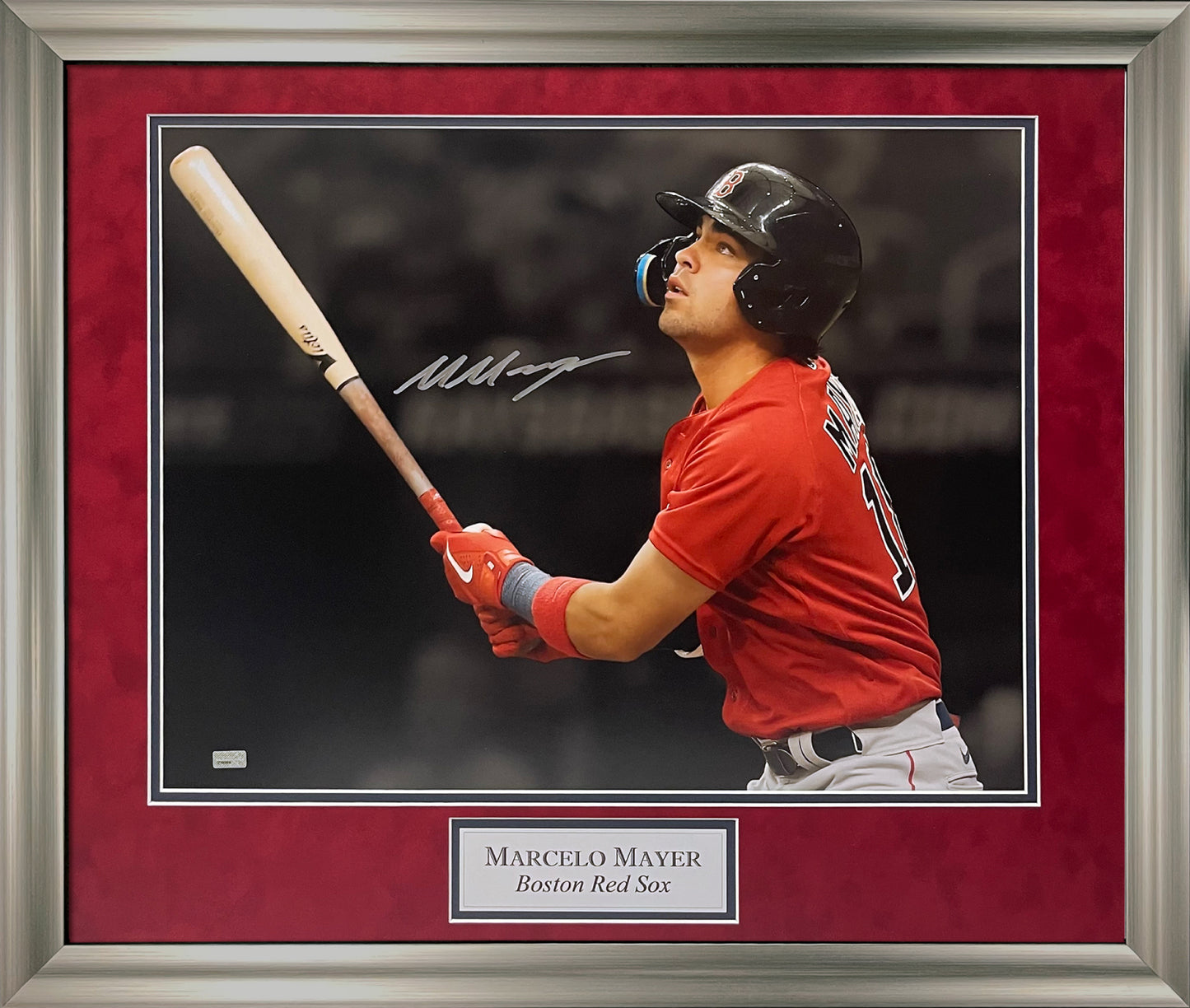 Marcelo Mayer Autograph Photo Spotlight 23x27 New England Picture Authentication