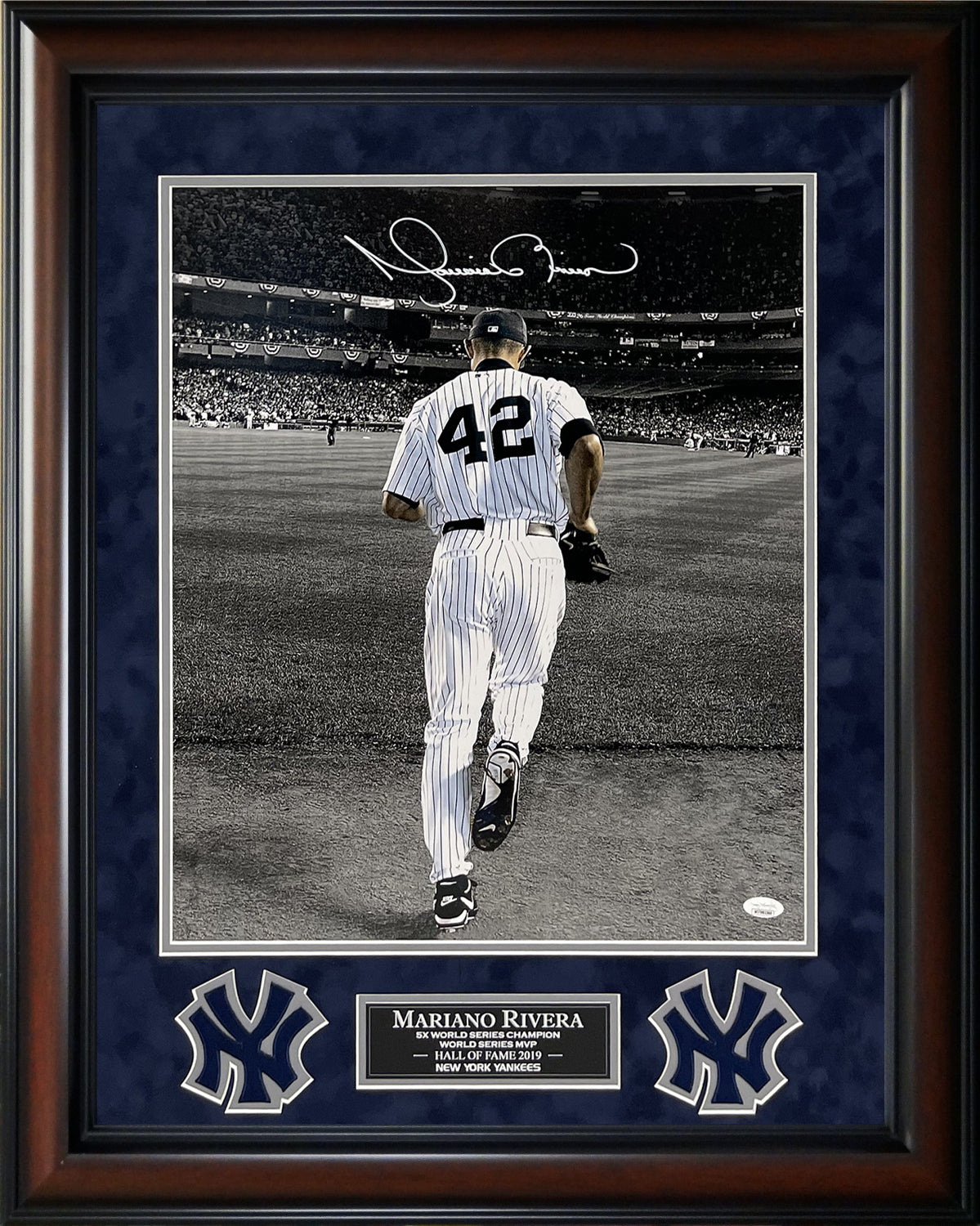 Mariano Rivera Autograph Photo Enter Sandman 23x29 JSA Authentication