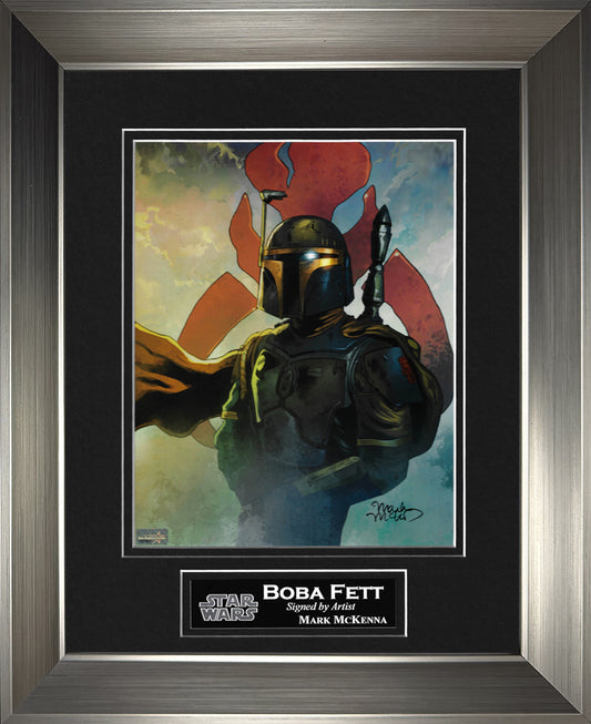 Mark McKenna Autograph Artist Print Boba Fett Red Symbol 11x14