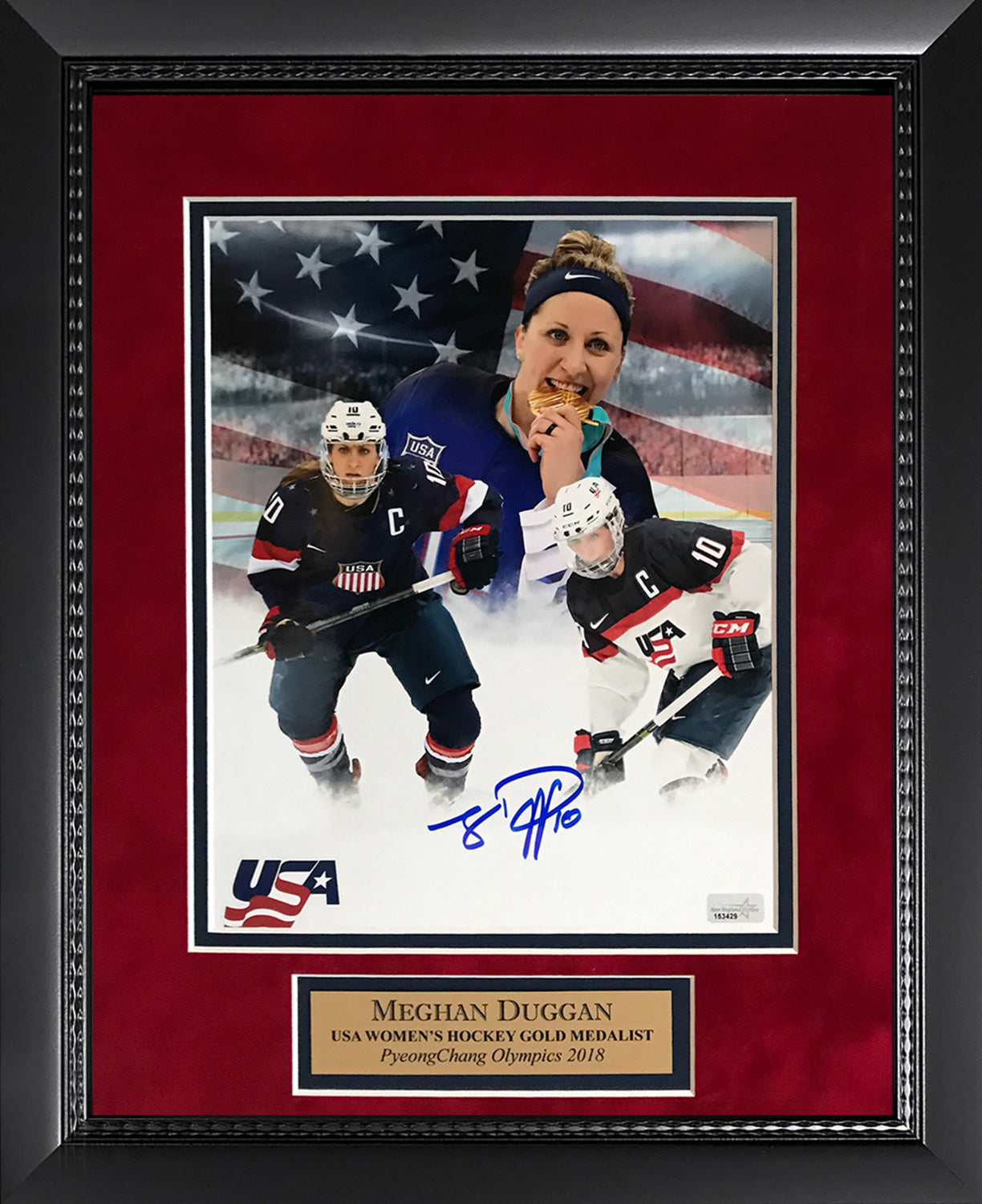 Meghan Duggan Autograph Photo USA Olympic Hockey Collage 11x14