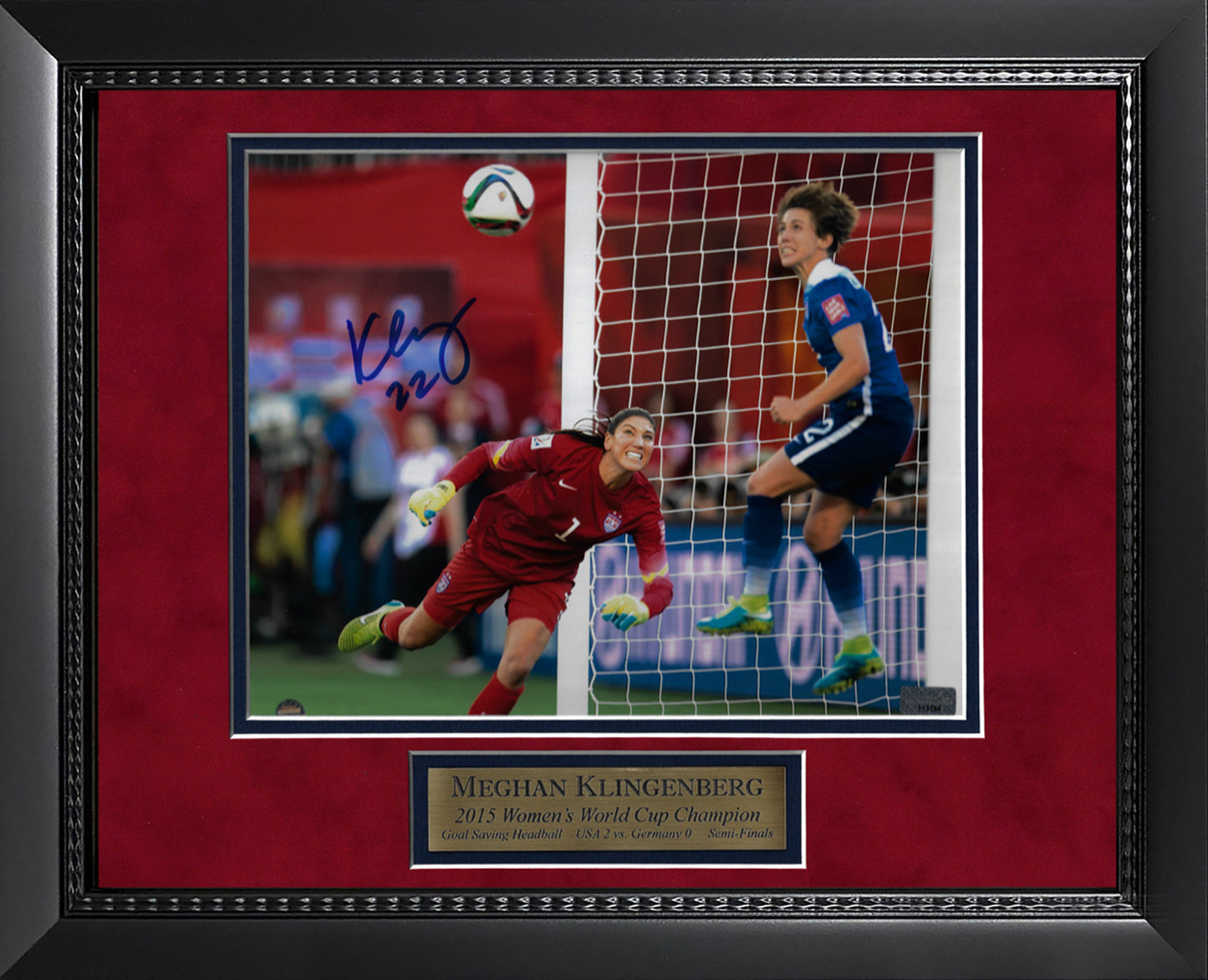 Meghan Klingenberg Autograph Photo Head Ball USA 2015 Women's World Cup 11x14