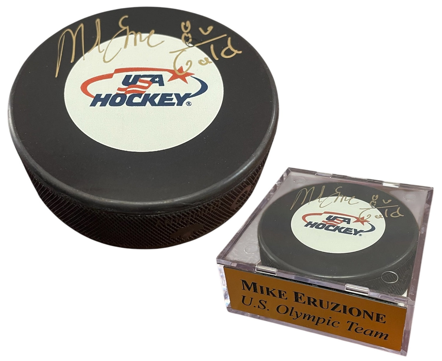 Mike Eruzione Autograph Puck