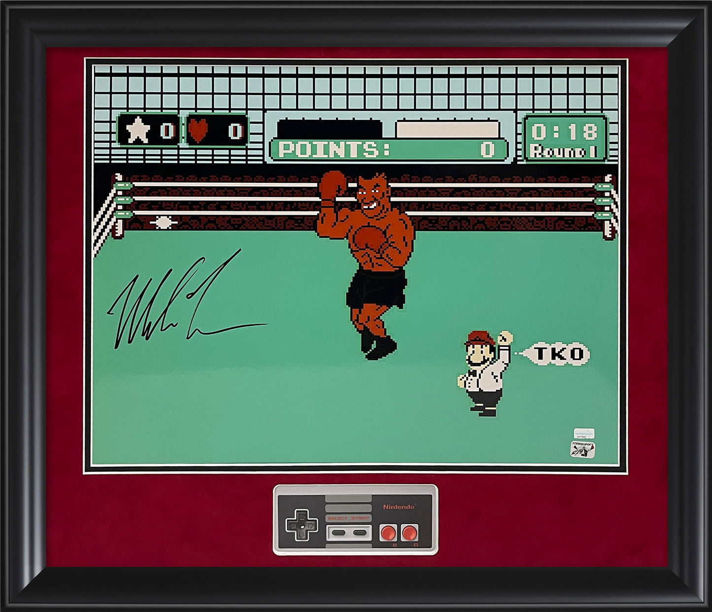 Mike Tyson Autograph Photo Punch-Out 23x27