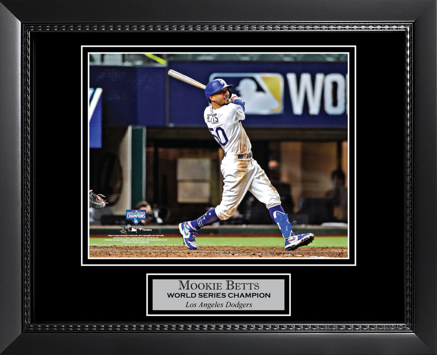 Mookie Betts Swing 2020 World Series Champion 11x14