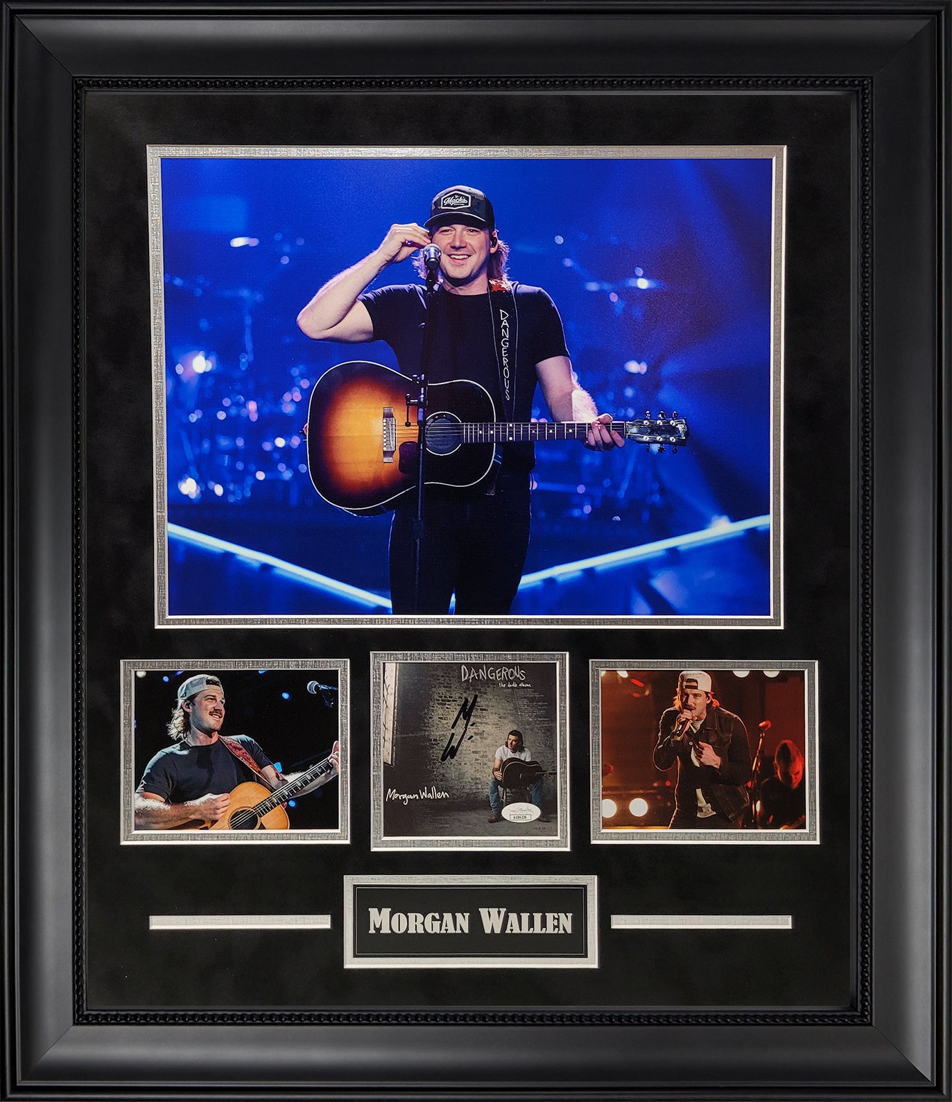 Morgan Wallen Autograph CD Insert Collage 23x27 JSA Authentication