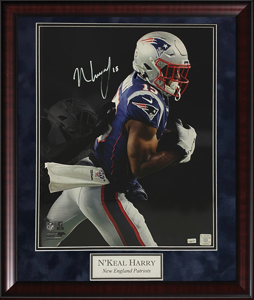 N'Keal Harry Autograph Photo Spotlight 23x27 New England Picture Authentication