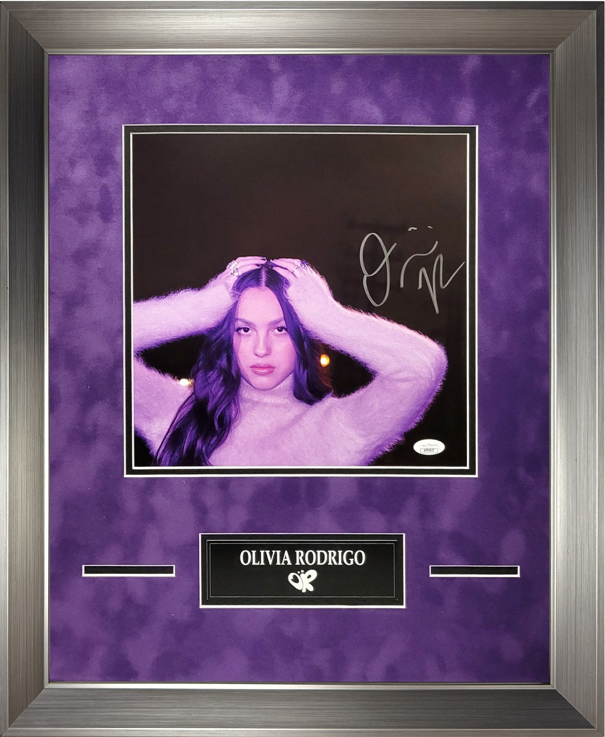 Olivia Rodrigo Autograph Vinyl Album Cover - Framed 18x22 - JSA Authentication