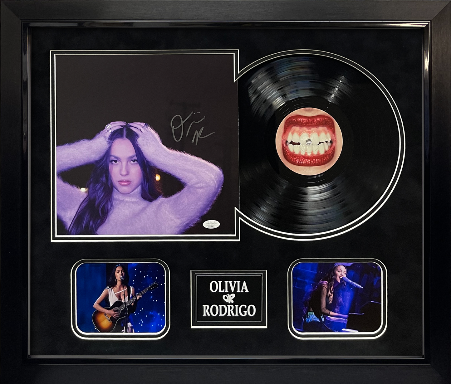 Olivia Rodrigo Autograph Album Cover Vinyl Insert 23x27 JSA Authentication