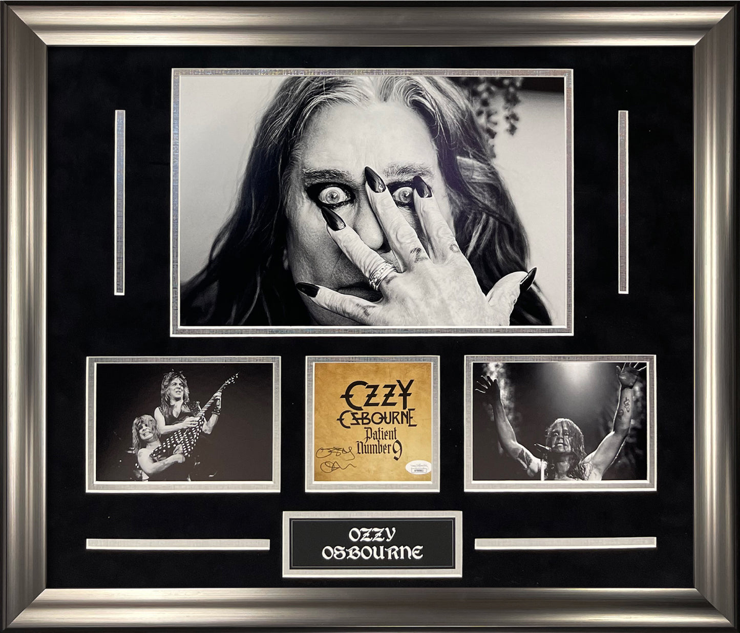 Ozzy Osbourne Autograph Collage 23x27 JSA Authentication