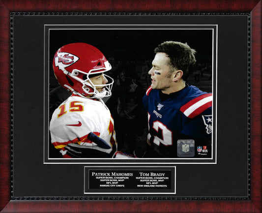 Patrick Mahomes Tom Brady Photo Spotlight 11x14
