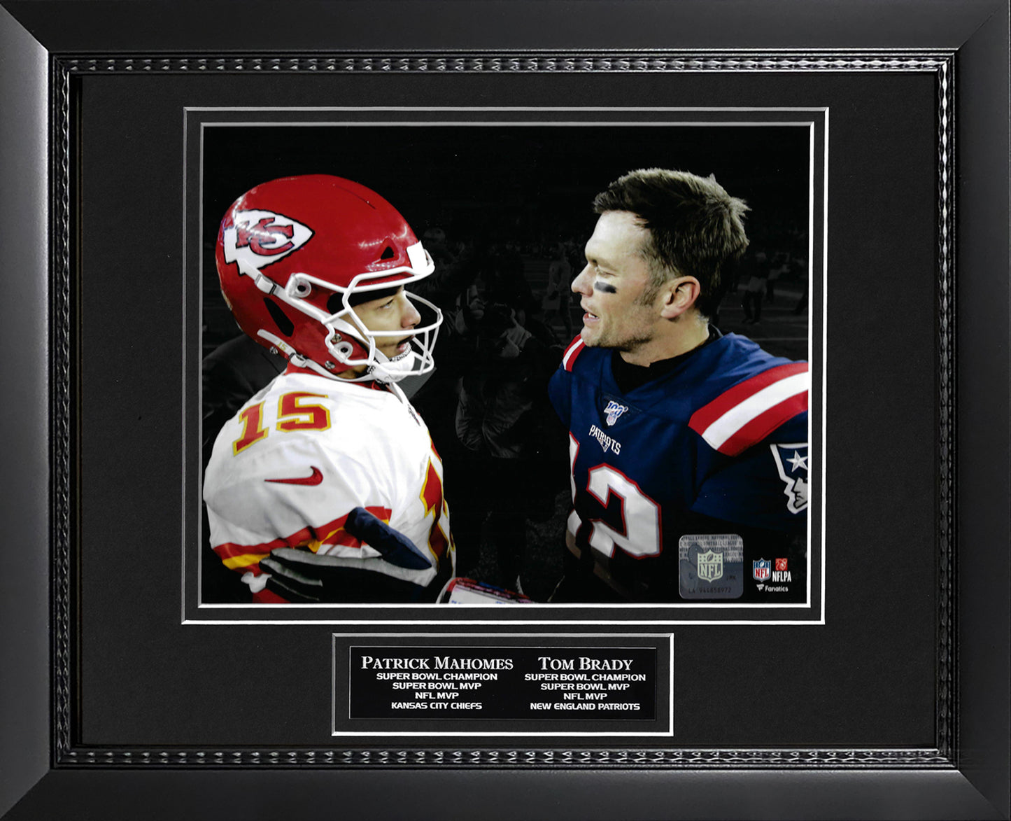 Patrick Mahomes Tom Brady Photo Spotlight 11x14