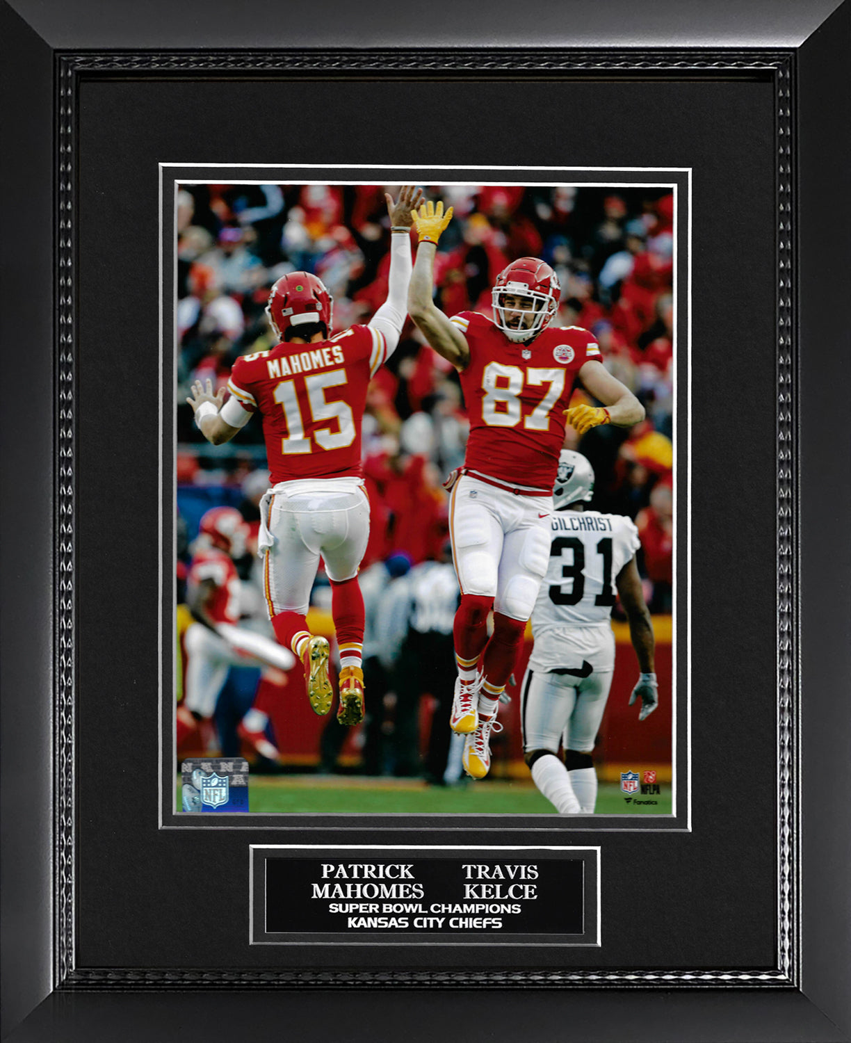 Patrick Mahomes Travis Kelce Photo High Five 11x14