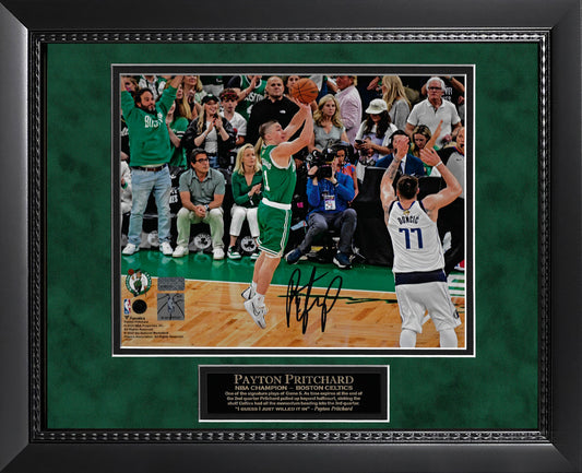 Payton Pritchard Autograph Photo 3 Pt Game 5, Side View 11x14