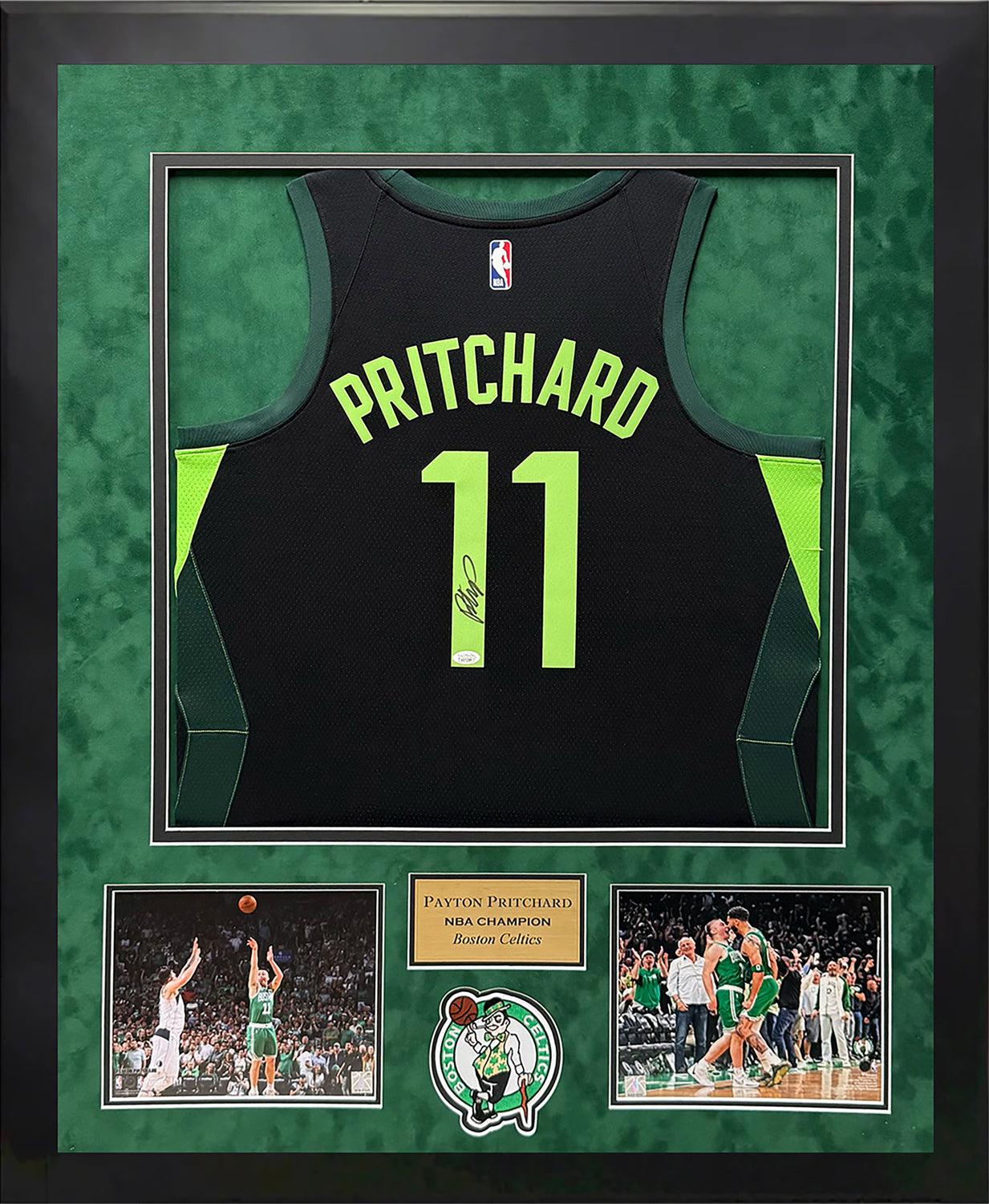 Payton Pritchard Autograph Jersey 2024-25 City Connect Framed 37x45