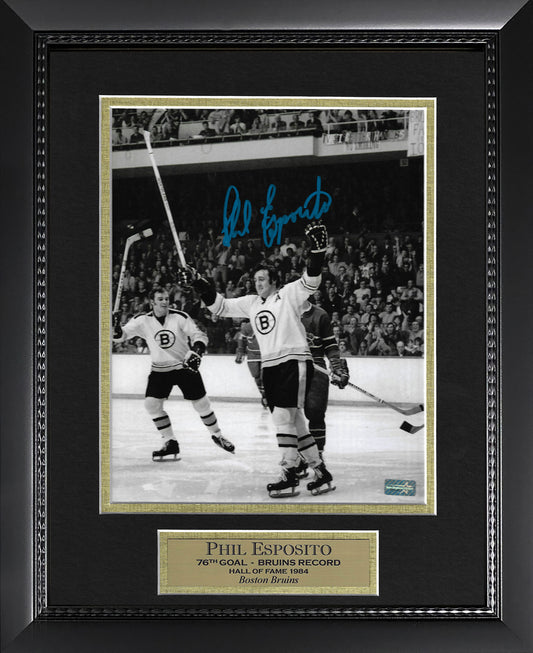 Phil Esposito Autograph Photo 76th Goal 11x14