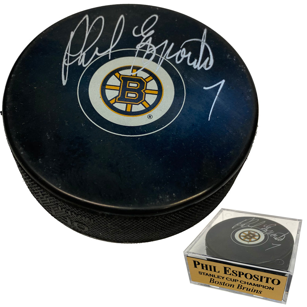 Phil Esposito Autograph Puck Bruins Spoke B