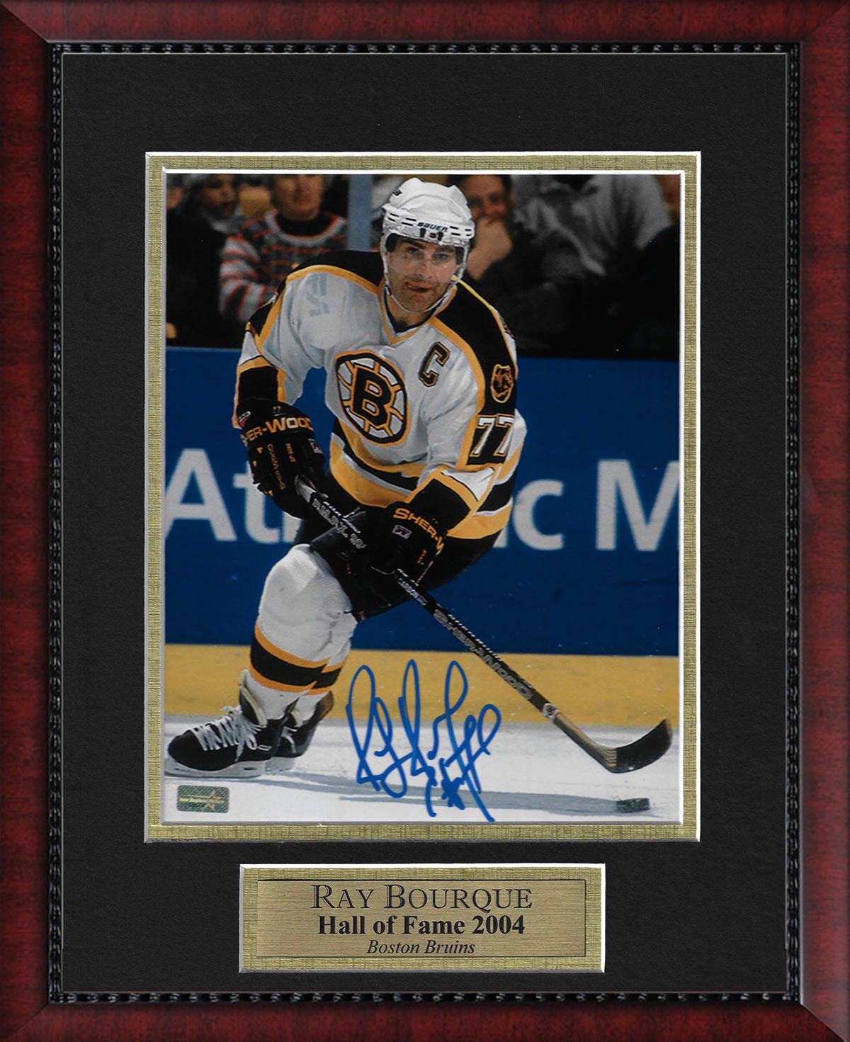 Ray Bourque Autograph 8x10 Photo - Boston Bruins - Framed 13x16 - New England Picture Authentication