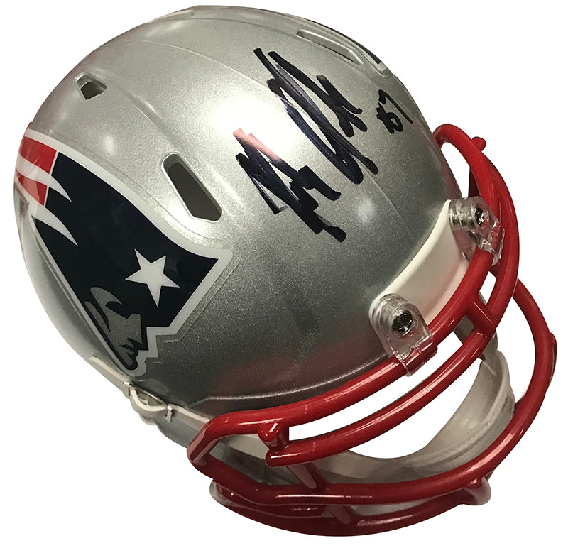 Rob Gronkowski Autograph Mini Helmet Patriots Speed Elvis