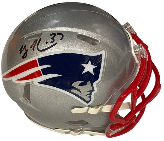 Rodney Harrison Autograph Patriots Mini Helmet Speed
