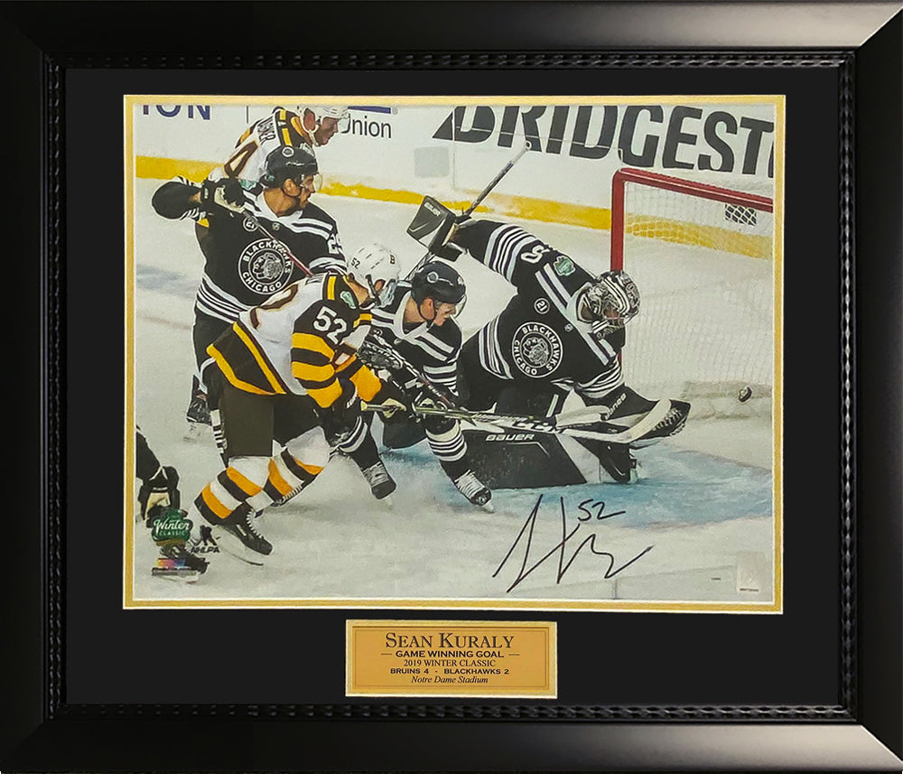 Sean Kuraly Autograph Photo Game Winning Goal 2019 Winter Classic 23x27 New England Picture Authentication