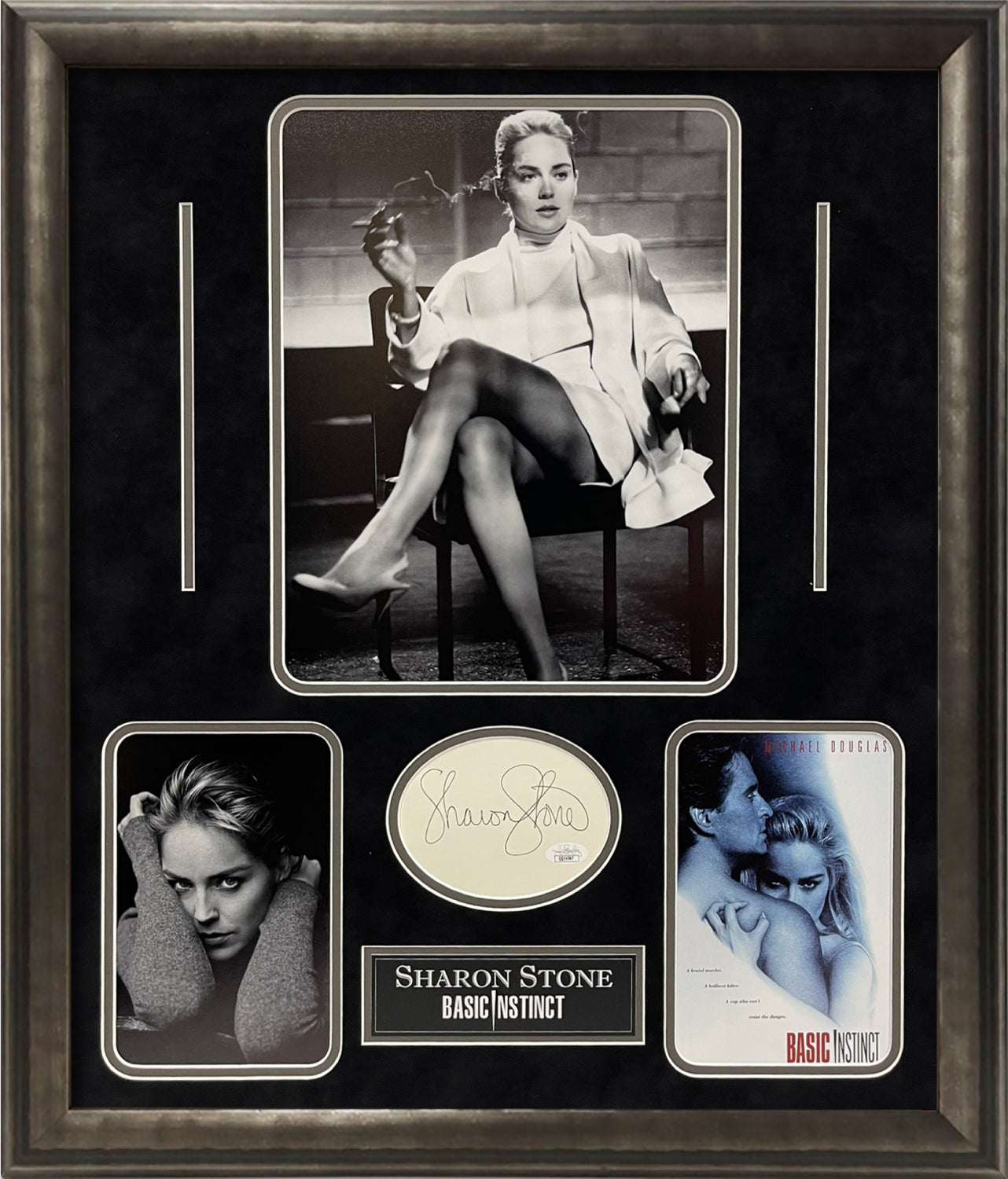 Sharon Stone Autograph Collage 23x27 JSA Authentication