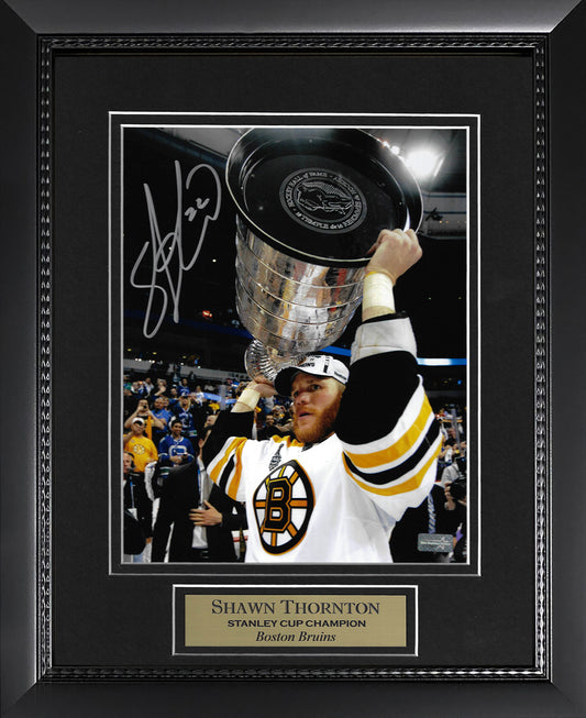 Shawn Thornton Autograph Photo Hold Stanley Cup 11x14