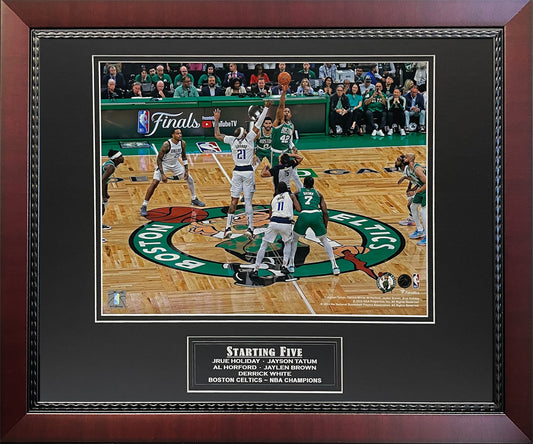 2024 NBA Finals Photograph - Game 5 Tip-Off - Boston Celtics - Framed 18x22