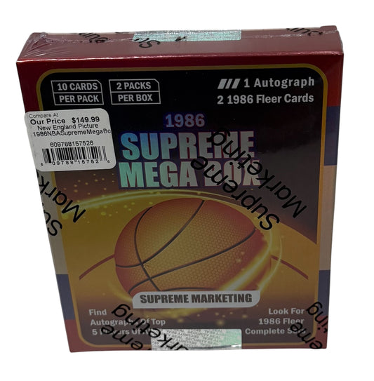 1986 Supreme Mega Box Basketball Trading Cards by Supreme Marketing. Security Sealed