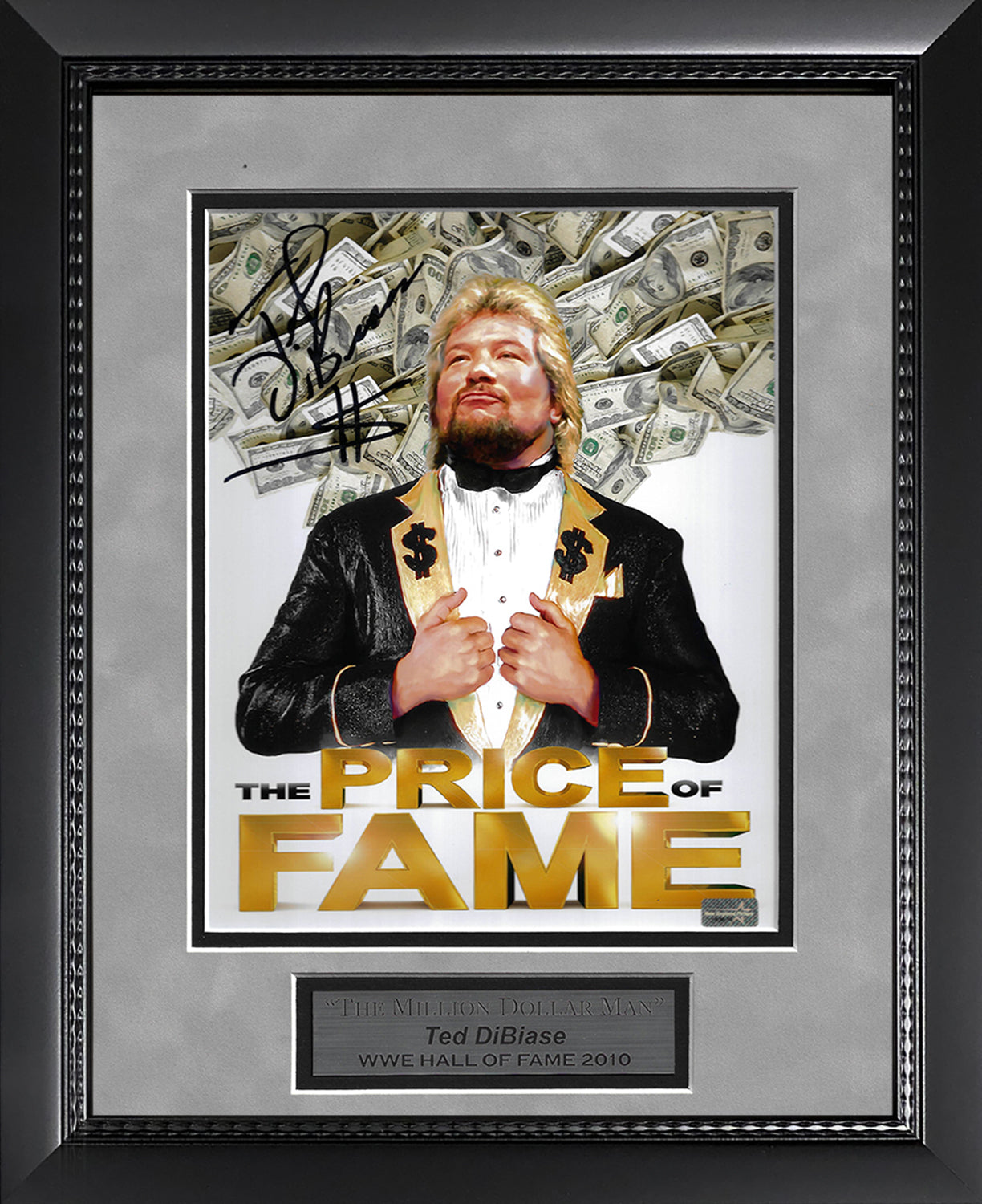 Ted DiBiase Autograph Photo Pose Money 11x14
