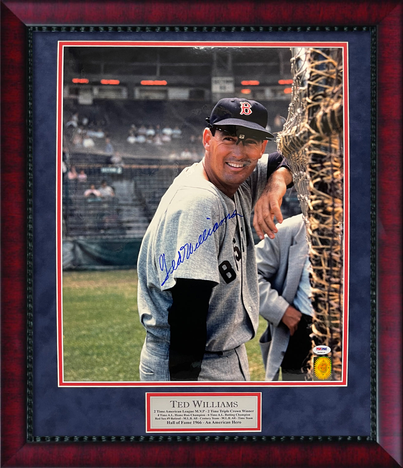 Ted Williams Autograph Photo Smile 23x27 PSA/DNA Authentication