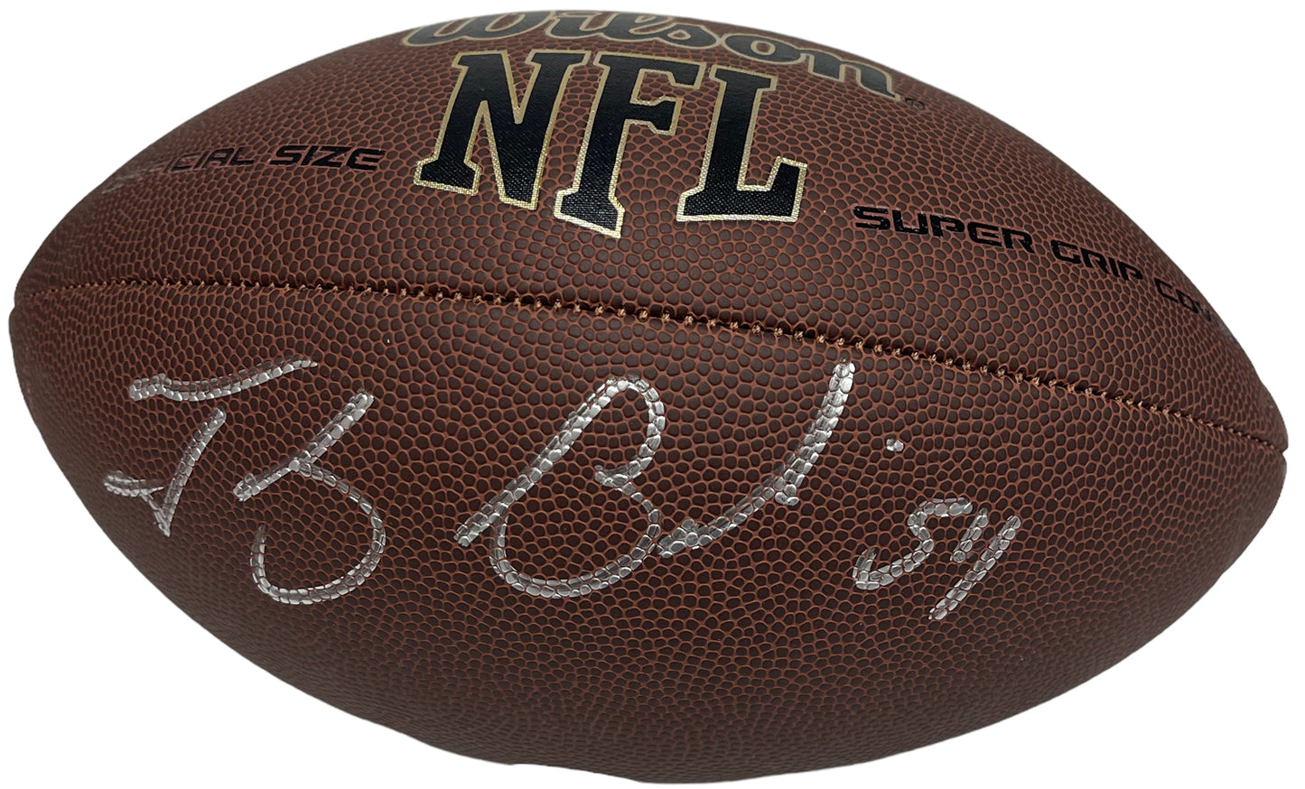 Tedy Bruschi Autograph Football Brown Novelty