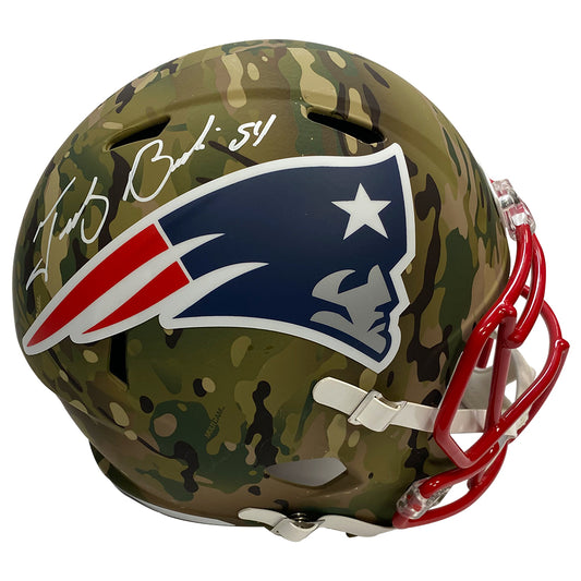Tedy Bruschi Autograph Helmet Replica Camo Speed