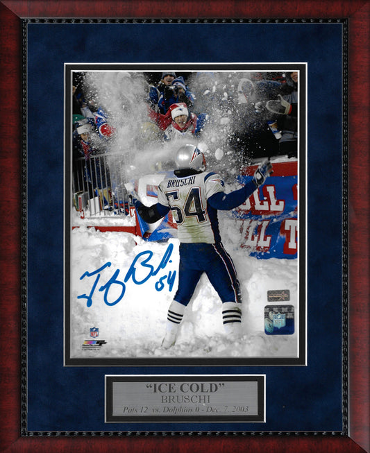 Tedy Bruschi Autograph Photo Ice Cold Bruschi 11x14