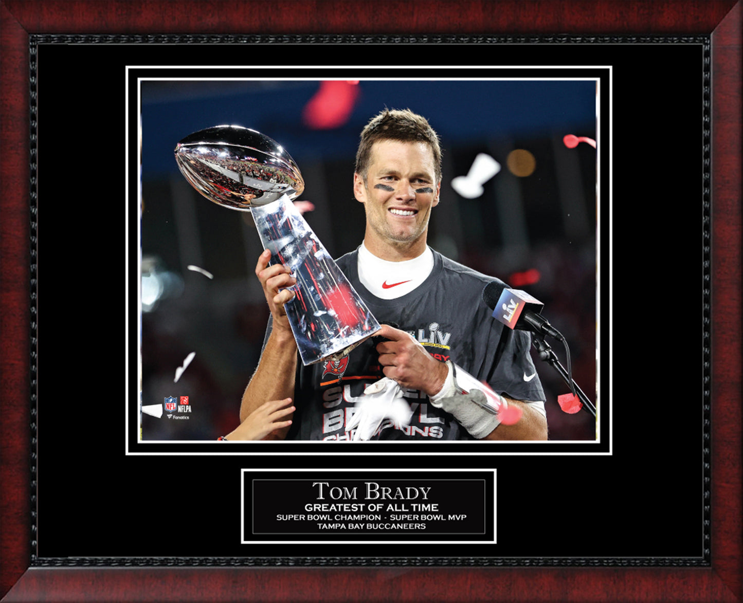 Tom Brady Photo Super Bowl LV Champion Hold Trophy 11x14