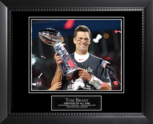 Tom Brady Photo Super Bowl LV Champion Hold Trophy 11x14