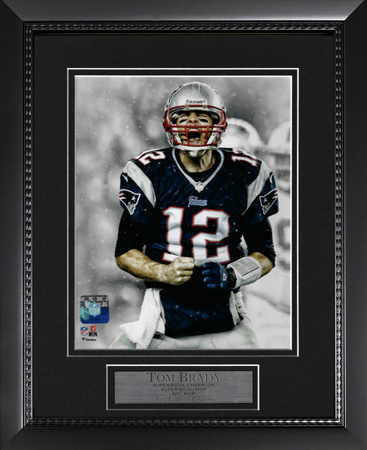 Tom Brady Photo Scream Snow 11x14