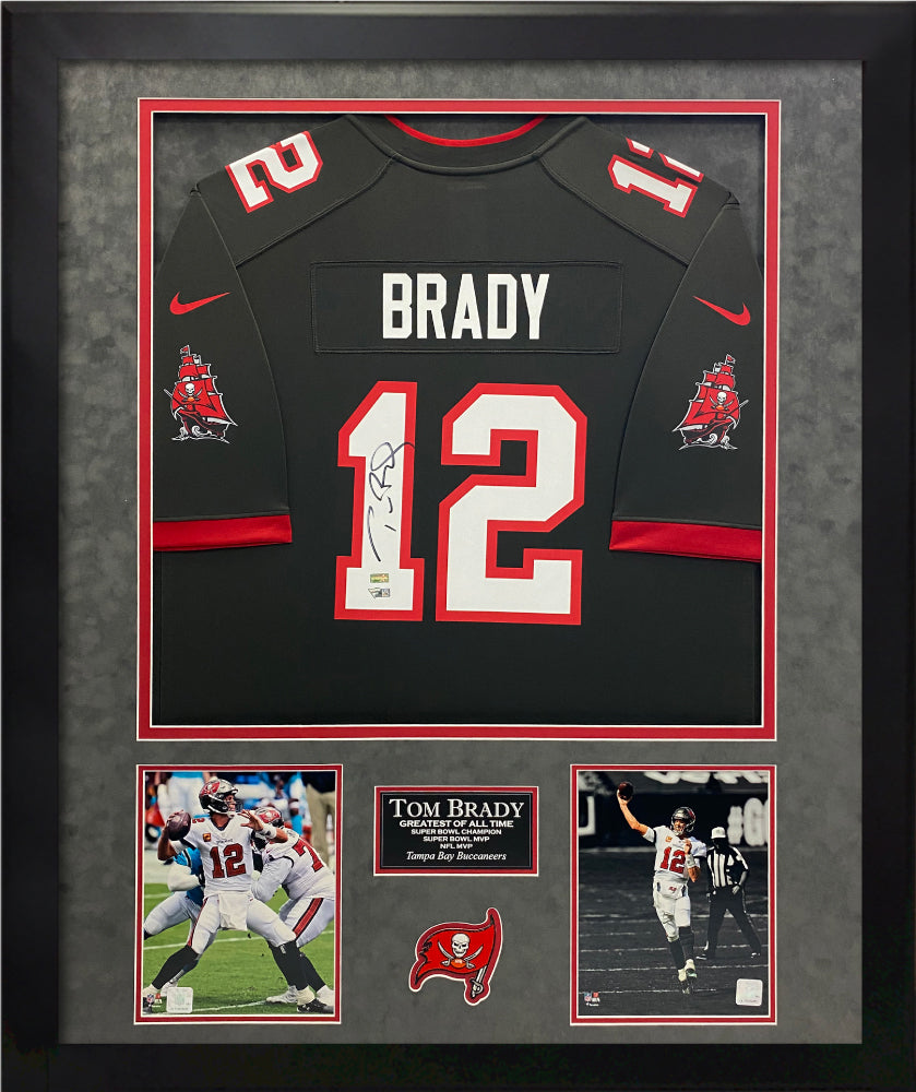 Tom Brady Autographed Jersey - Tampa Bay Buccaneers - Framed 37x45 - Fanatics Authentication