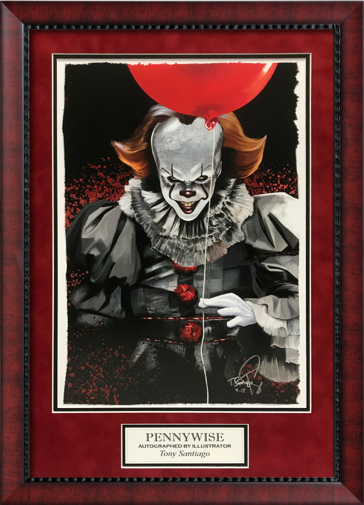Tony Santiago Autograph Artist Print Pennywise 18x26 New England Picture Authentication
