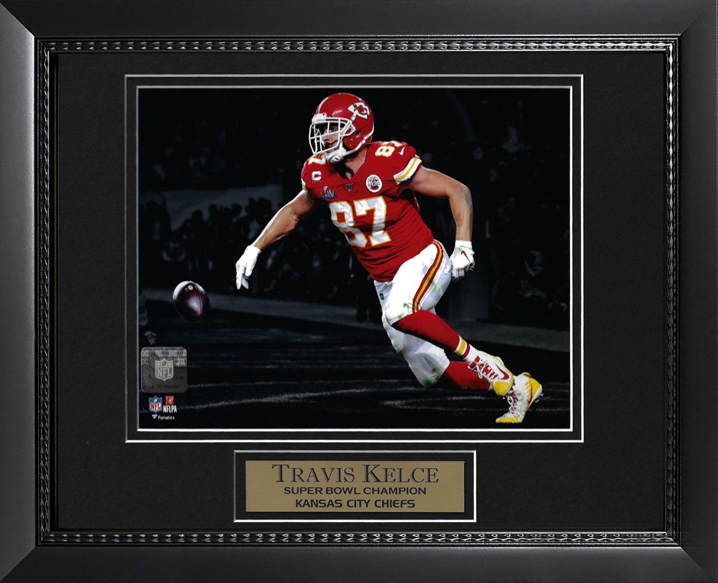 Travis Kelce Photo Run Super Bowl LIV Spotlight 11x14