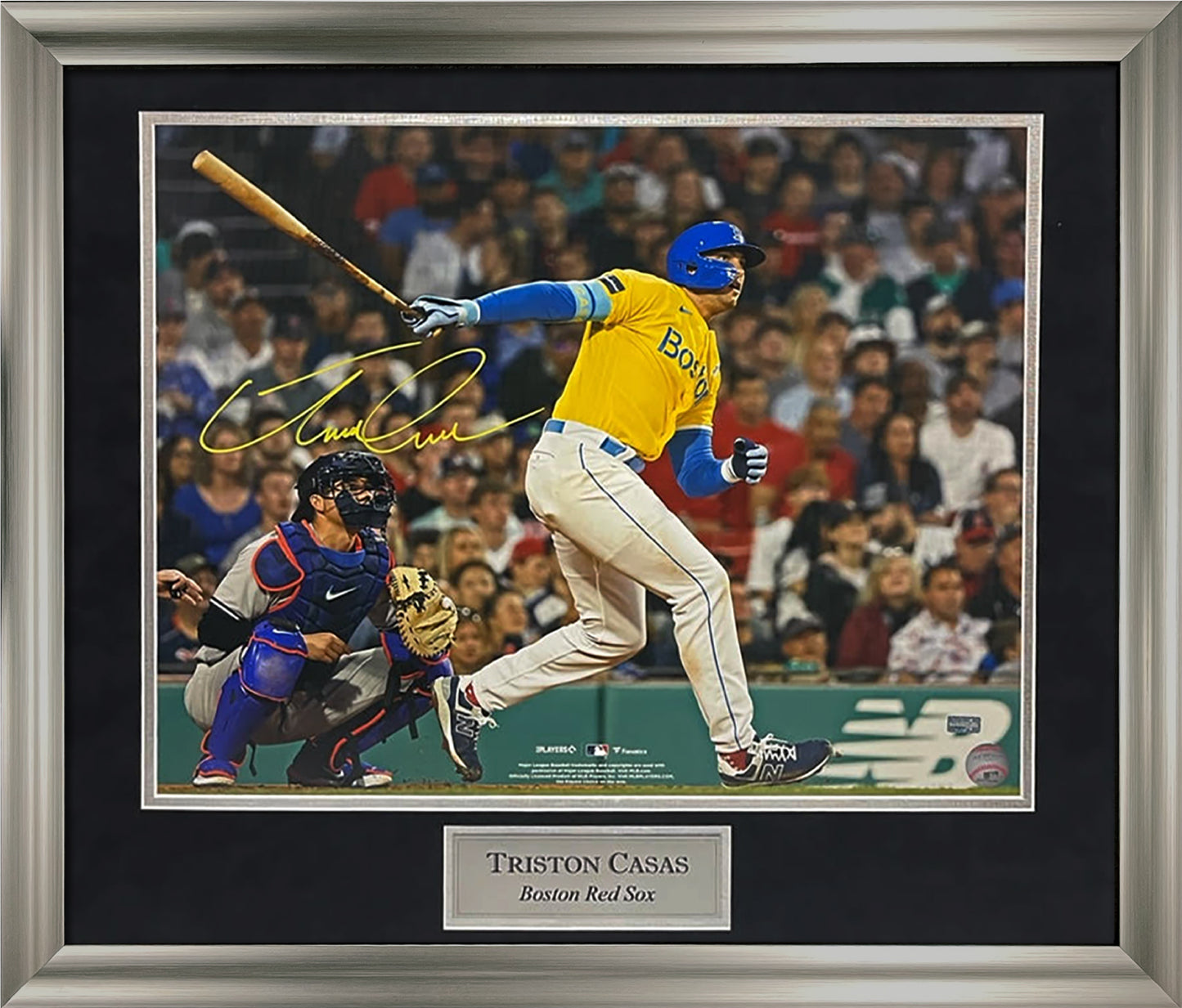 Triston Casas Autograph Photo Swing 23x27 New England Picture Authentication