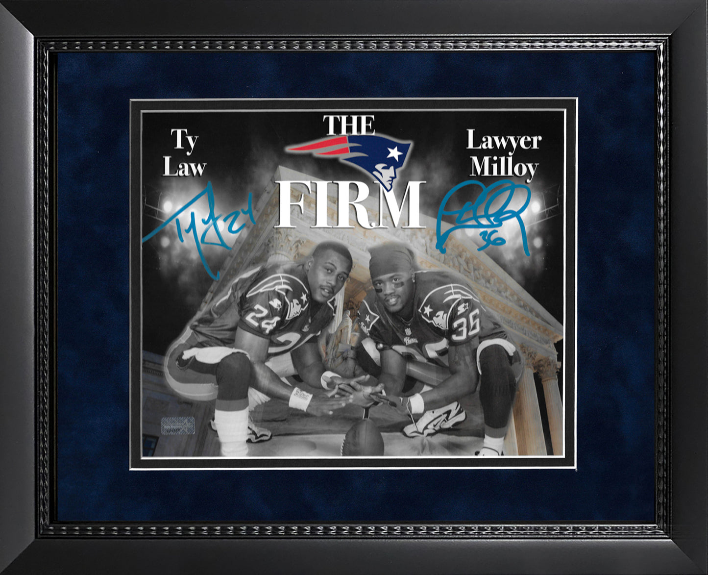 Ty Law Lawyer Milloy Double Autograph Photo The Firm 11x14