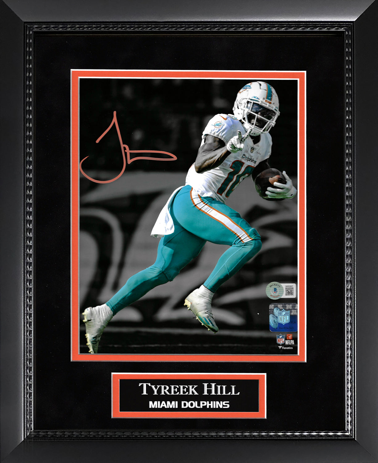 Tyreek Hill Autograph Photo Spotlight 11x14