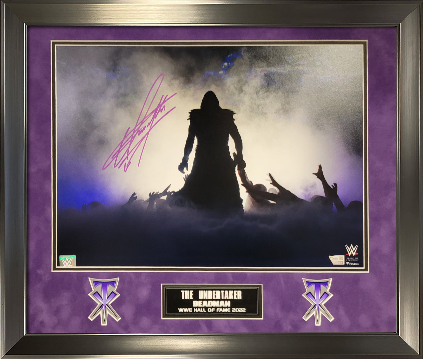 The Undertaker Autograph Photo Smoke Entrance 23x27 Fanatics Authentication