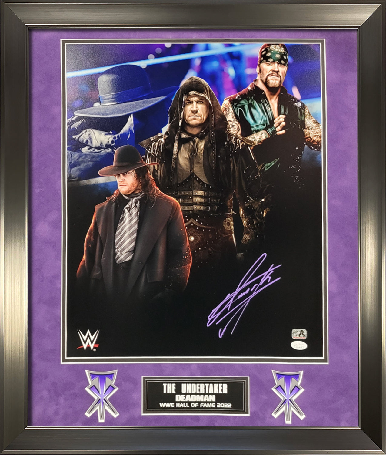 The Undertaker Autograph Photo 23x29 JSA Authentication
