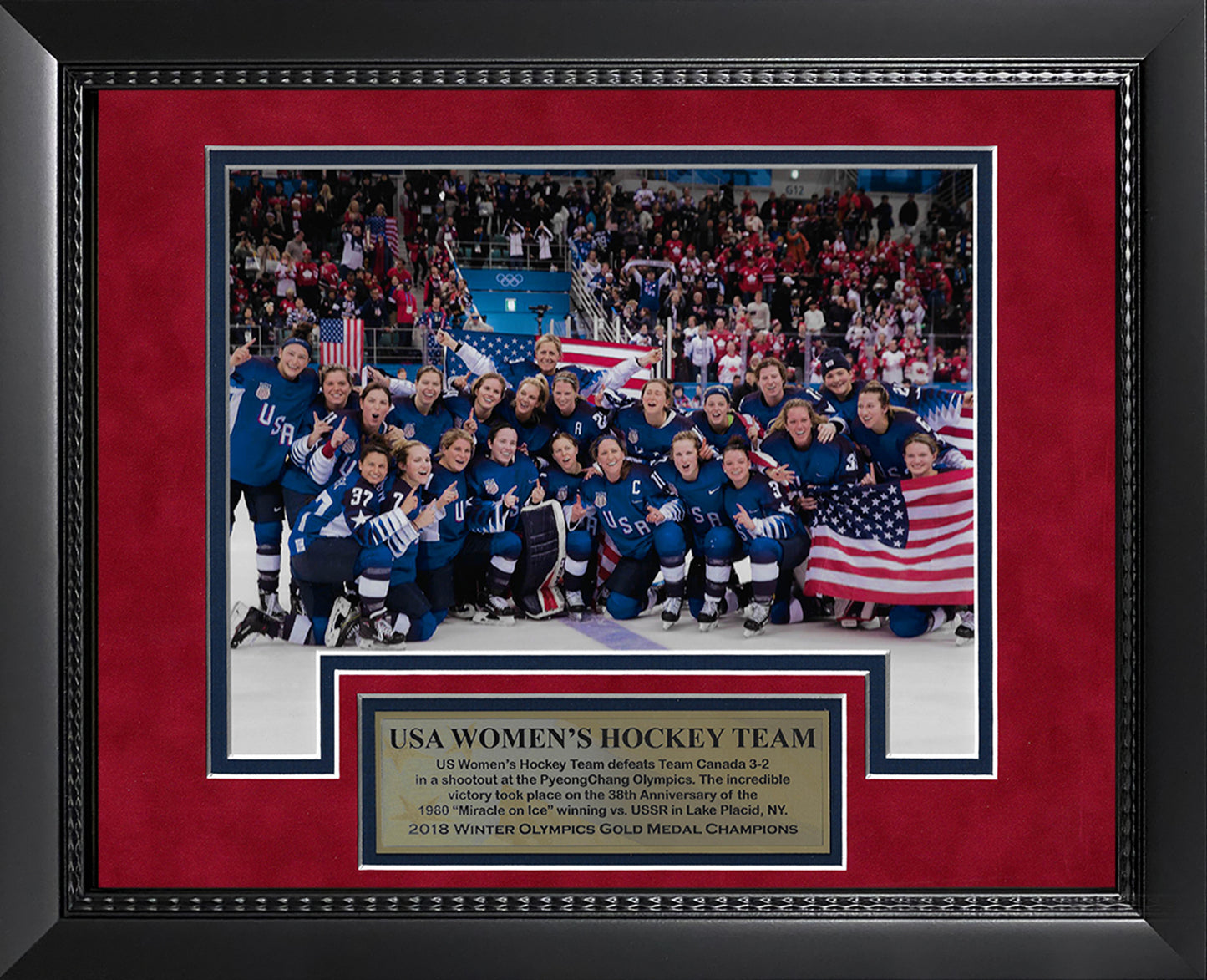 2018 US Olympics Hockey Team Photo Celebrate 11x14