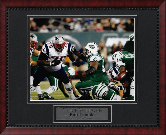 Vince Wilfork Photograph - Butt Fumble - New England Patriots - Framed 13x16