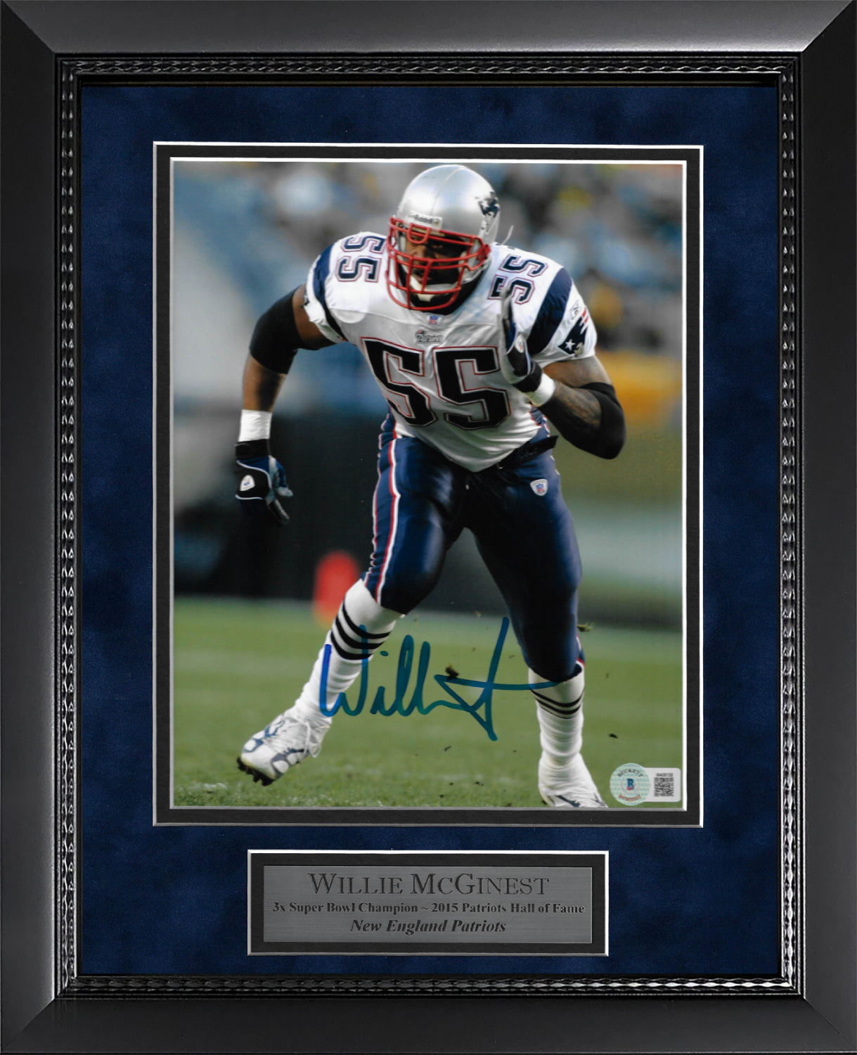 Willie McGinest Autograph Photo Rush 11x14
