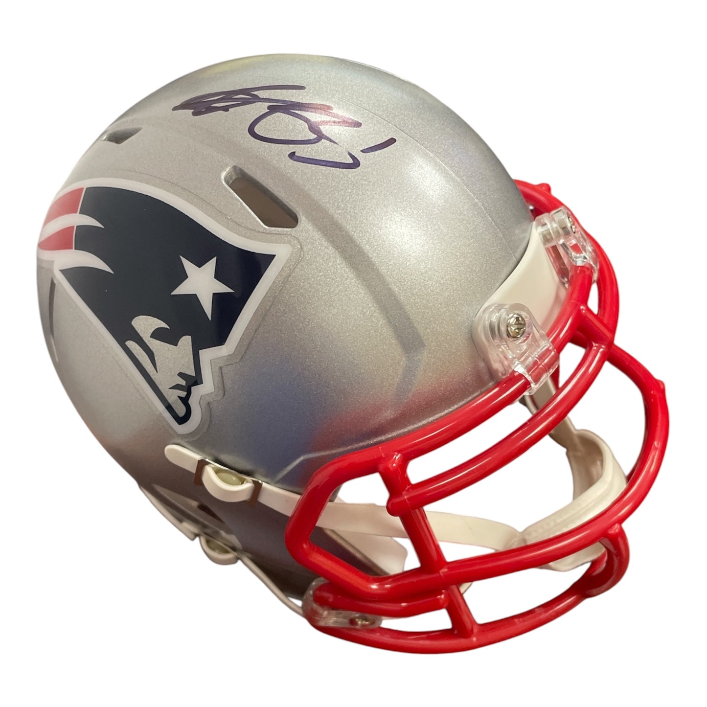 A.J. Brown Autograph Mini Helmet - Speed - New England Patriots - Beckett Authentication